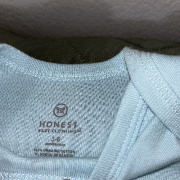 NWOT baby girl onesie HONEST baby blue with whistle and red I LOVE YOU A bushel - Picture 2 of 4